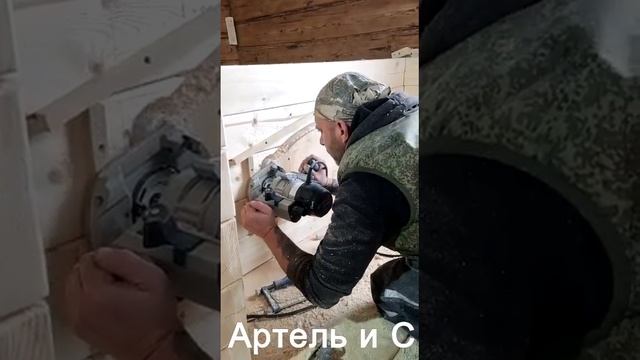 Видео 15. Изготовление нижней арки в деревянном подпечьи русской печи