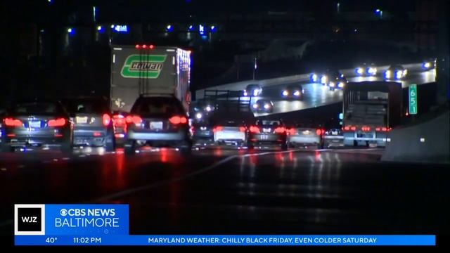 Thanksgiving Day travelers encounter 10-vehcile traffic snafu on busy Maryland interstate смотреть онлайн