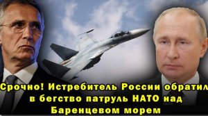 Срочно! Истребитель России обратил в бегство патруль НАТО над Баренцевом морем