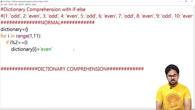 Dictionary Comprehension With If-Else | Python Tutorials In Hindi | Tutorial 139