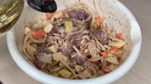Картошка с мясом в рукаве
