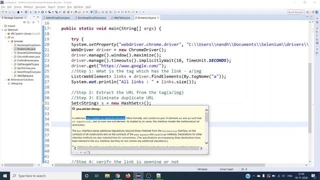 How To Find Broken Links In Selenium Webdriver For Java Beginners Tutorial смотреть онлайн