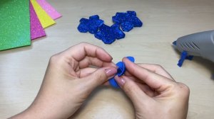 Роза из глиттерного фоамирана Glitter foam sheet craft ideas