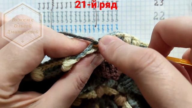 #вязание_крючком не#жаккард_крючком Вязание декоративного чехла для круглой подушки. Часть 2.