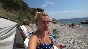 КРЫМ  КАСТРОПОЛЬ  НАШЛИ ИДЕАЛЬНЫЙ ДИКИЙ ПЛЯЖ!!  СУПЕР ОТДЫХ С ПАЛАТКОЙ!!