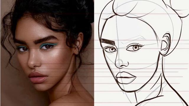 Портрет девушки в Procreate смотреть онлайн