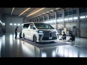 Последние приготовления Toyota Alfard к отправке в Башкирию. На коврах и коже.