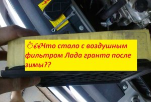 ??Что стало с воздушным фильтром Лада гранта после зимы??