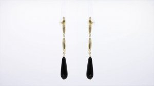 Wisteria Drop Earrings ( Onyx )