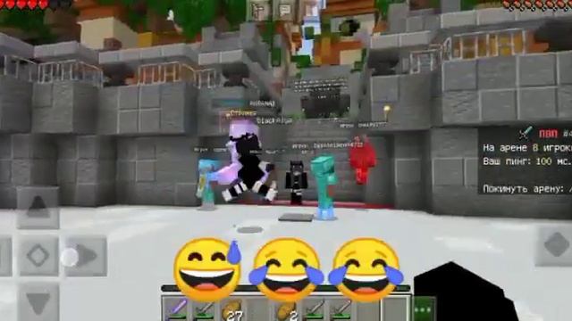 играем на сервере, (ananasmine.ru) разговариваем с подругой смотреть онлайн