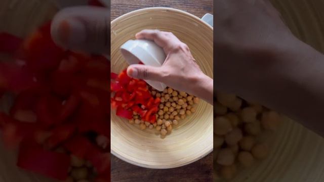 Cucumber chickpeas #saladrecipe  with feta. #shortsvideo #shortsfeed #shortsviral