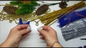 Символ 2021 года. Новогодние поделки из синельной проволоки. Зимние поделки своими руками / Бык.