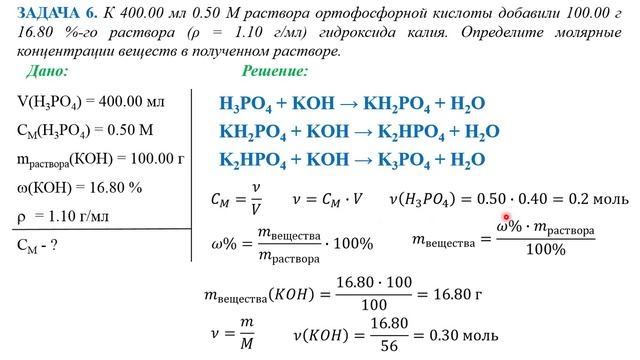 Решение задач на концентрации растворов