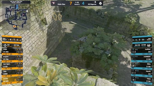 FaZe vs G2 – Map 2 Ancient - PGL CS2 RMR EU 1 смотреть онлайн