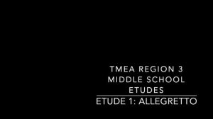 TMEA Region 3 Middle School Etudes (2019-2020)