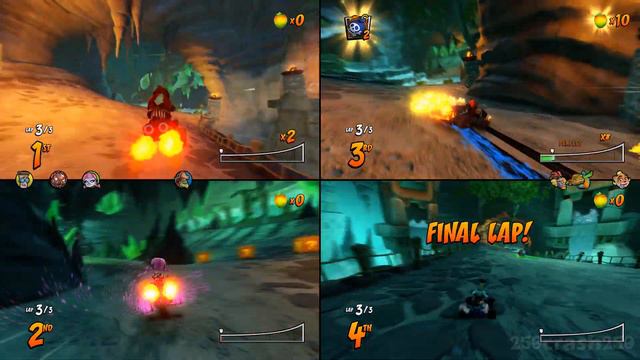 Crash Team Racing Nitro-Fueled on PS5 | Split screen (4 Players) Gameplay смотреть онлайн