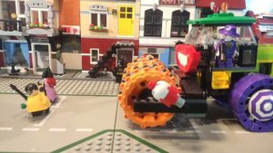 Лего Паровая машина Джокера быстрая сборка. 76013.