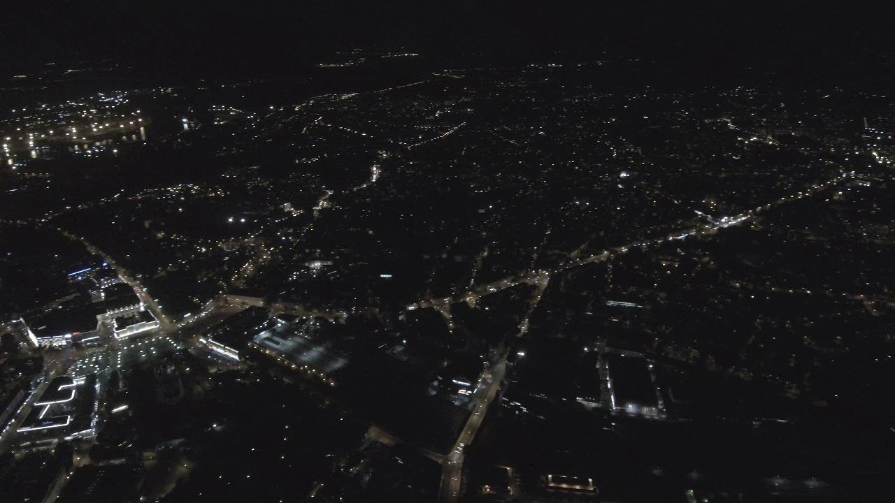 Обзор ночного Калининграда, Аэросъемка смотреть онлайн