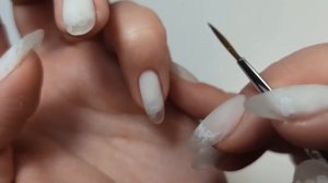 Маникюр прозрачный френч с акварельным лесом | snow nail watercolor art