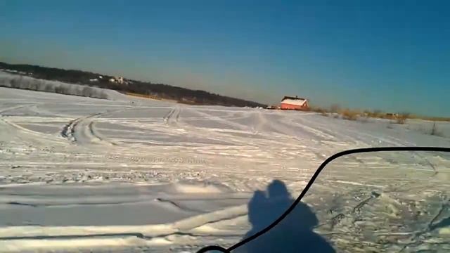 Катаемся на Снегоходе - вид со снегохода смотреть онлайн