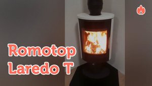 Горение огня в печь камине Romotop Laredo T керамика...