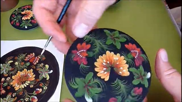 Роспись шкатулки Цветочная Фантазия Процесс создания