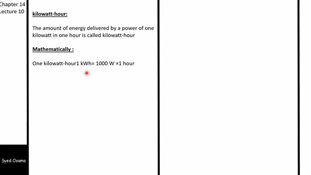 physics class 10 Electric power, kilo watt hour