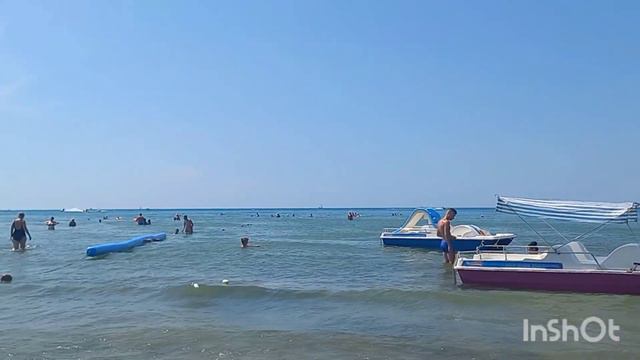 АНАПА. 6 августа 2022 г. +32. Пляж за р.Анапка. Речка пересохла. смотреть онлайн