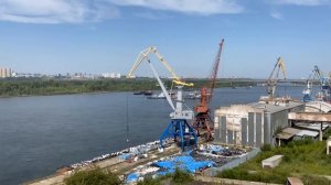 Красноярск. Речной порт. Енисей.