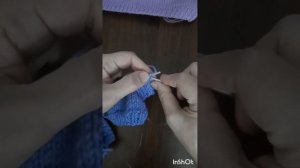 Цельновязаный V-образный вырез горловины и пройма резинкой #вязание #knitting #vest #жилет # свитер