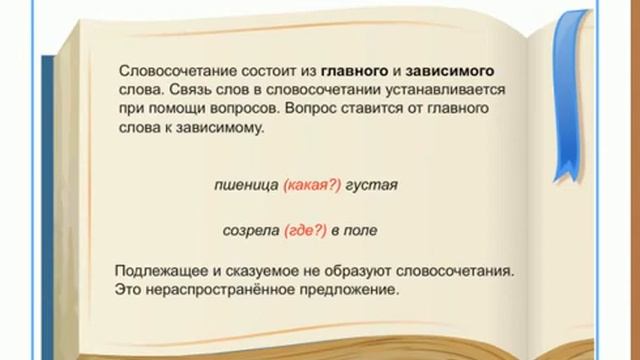 Русский язык. 3 класс. Тема: Что такое словосочетание. смотреть онлайн