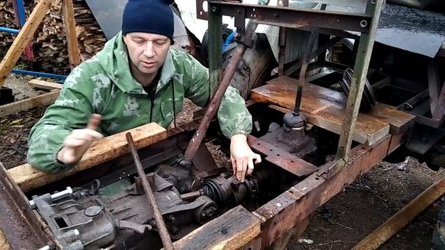 Самодельный трактор продолжение  Убрал червячный редуктор  Трактор Своими руками КПП от ВАЗ 2109 смотреть онлайн