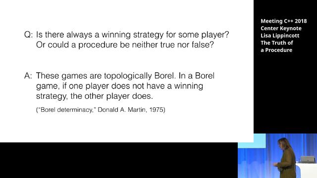 The Truth of a Procedure - Lisa Lippincott - Meeting C++ 2018 Center Keynote смотреть онлайн