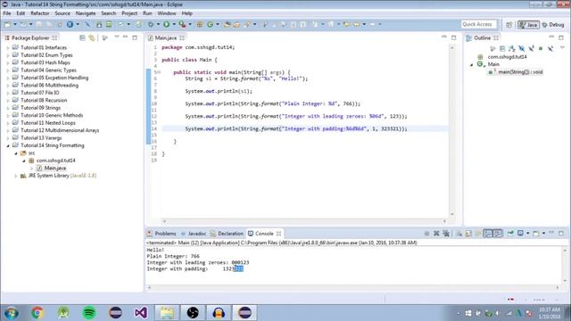 Programming Tutorial 40 - Intermediate Java - 14 - String Formatting смотреть онлайн
