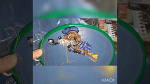 Вышивка на одежде на водорастворимой канве от Кларт "Пёс морячок".От обзора до готовой работы.