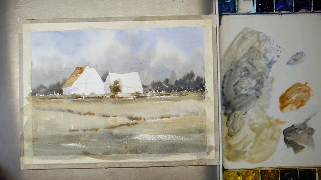Watercolour in three colours English version.