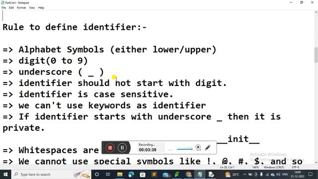 Keywords in Python | Python Identifier in HINDI #PYTHON #PythonCoder   #hyderabad #india