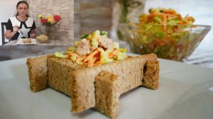 Салат с ПЕЧЕНЬЮ ТРЕСКИ. Необычная подача. ПОЛЕЗНЫЙ САЛАТ. Вкусно и быстро!!!