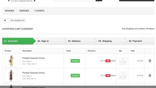 Модуль "Комбинации товаров в виде таблицы" (CMS Prestashop) смотреть онлайн