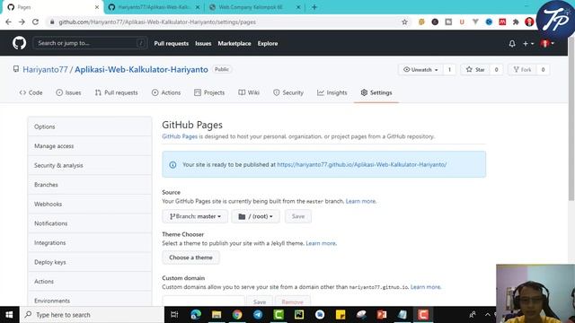 Cara Mempublikasikan Halaman Website Dengan Domain Gratis Dari Github || Tutorial Github смотреть онлайн