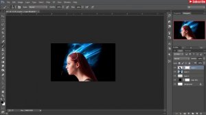 Blue light wave effect in photoshop tutorial cc