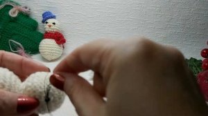 Снеговик.  Часть 3.  Шляпа, шарф и личико.