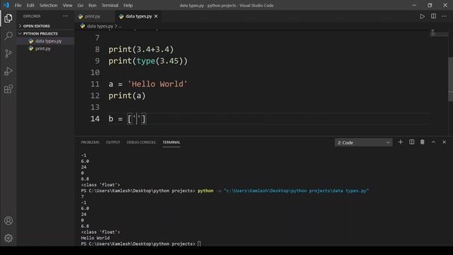 Python data types.