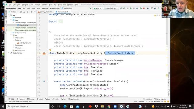 Android App: Demonstrating a Sensor -- Accelerometer смотреть онлайн