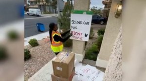 ДОБРЫЕ ДЕЛА-ПОПРОСИЛА КУРЬЕРА ВРУЧИТЬ ПОДАРОК СВОЕМУ СЫНУ. РЕСПЕКТ МИККИ-МАУСУ