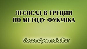 Лесосад в Греции по методу Фукуока