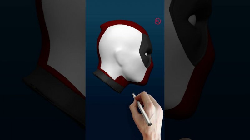 Маска дэдпула своими руками №1 #deadpool #shorts #3dsculpting #mask