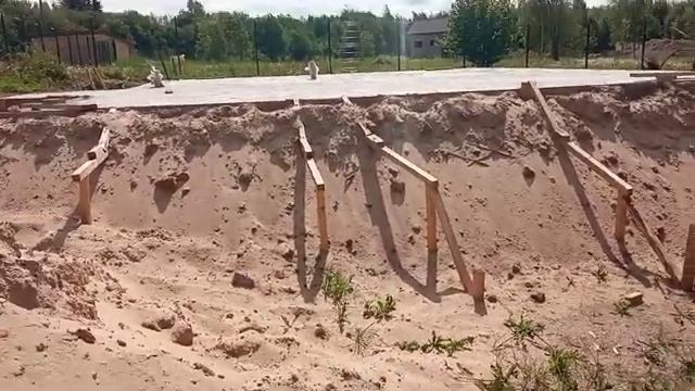 Фундамент в Лесколово, этап строительства дома, фундамент с перепадом высот смотреть онлайн