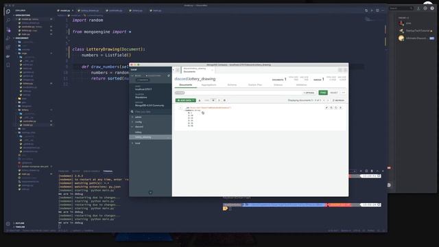ULTIMATE DISCORD BOT - Episode 34 - saving lottery numbers to mongodb by using mongoengine ODM смотреть онлайн