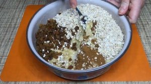 Печенье из геркулеса и банана без муки и сахара